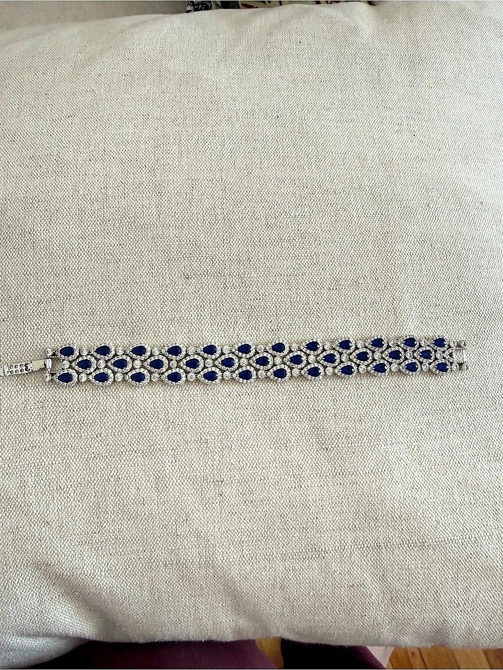 Sapphire and Diamond Cubic Zirconia  Bracelet